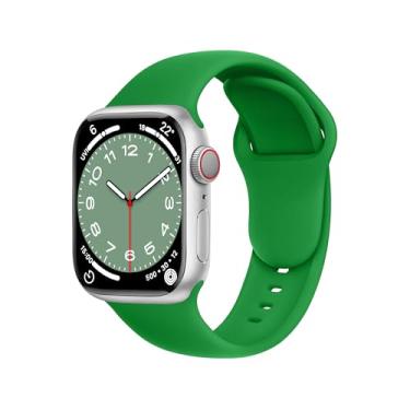 Imagem de DONEGANI Pulseira esportiva feminina C1D Ultra 2 de 49 mm, série 10 de 46 mm, 9, 8, 7, 45 mm e 41 mm, SE 6, 5, 4, 44 mm e 40 mm, 3 2 1 42 mm e 38 mm iWatch, pulseira de silicone verde Natal