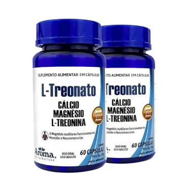 Imagem de Kit 2x Magnésio L-Treonato, para Músculos e Neurônios, 120 Cápsulas - Aroma Bem Estar