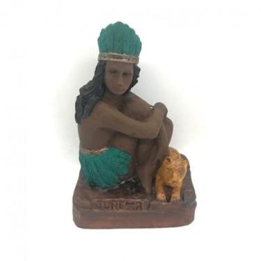 Imagem de Imagem Cabocla Jurema Verde Escultura Resina Estatua 16 Cm - Lua Misti