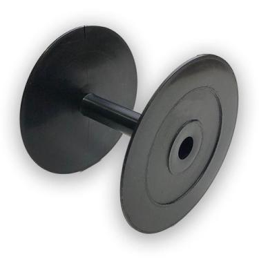 Imagem de Kit 10 Bobina Carretel Plástico Grande Preto - Plasfit