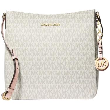 Imagem de Michael Kors Bolsa carteiro grande Jet Set, Ferragens douradas/baunilha/rosa suave, One Size
