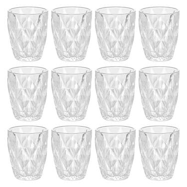 Imagem de Jogo Copos Vidro Diamond Transparente 270ml 12pçs - Lyor