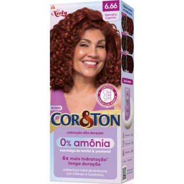 Imagem de Tintura Cor & Ton 0% Amônia Vermelho Carmin 6.66 - Cor e Ton