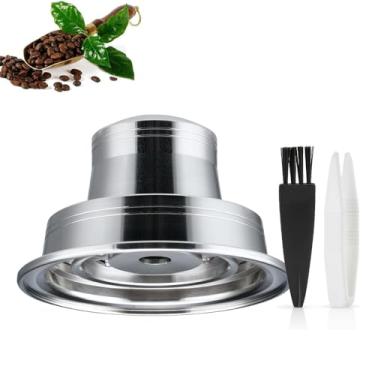 Imagem de AioveBgren Adaptador E Conversor De Cápsulas De Café Reutilizáveis De Aço Inoxidável, Compatível Com Nespreso Vertuo Env135 Gca1, Faça Você Mesmo, Crie Seu Próprio Sabor De Café, 1,35 Oz, Cápsulas N
