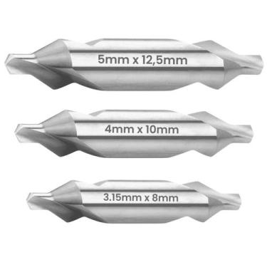 Imagem de Kit Broca de Centro 3.15mm, 4mm, 5mm HSS - IRVEN