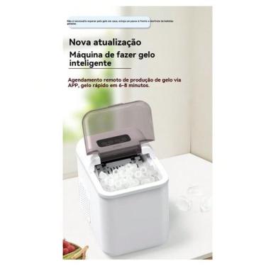 Imagem de Maquina De Fazer Gelo Profissional Portátil 110V Com APP - ONEX, Branc