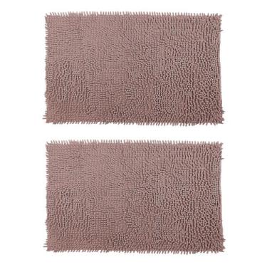 Imagem de Kit 2 Tapetes para Banheiro Bolinha Antiderrapante 38x58cm Microfibra 