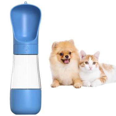 Imagem de Garrafa Bebedouro Portátil 2 em 1 Pet Água Fresca e Ração Segura para Cães e Gatos e Outros Animais em Viagens e Aventuras Anti Vazamento com Trava