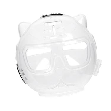 Imagem de Ｂｅｓｇａ Capa de boca de focinho de gato tampa da boca de gato Anti -arranhão Acessórios para gatos Capaca de gato Capacete de preparação para a beleza Travel, Clear S