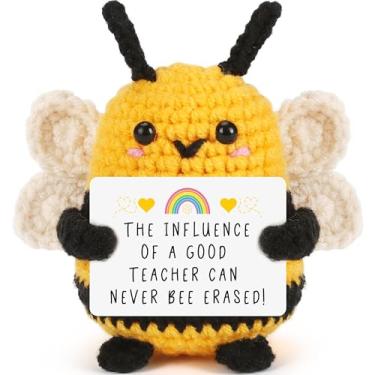 Imagem de LEJIAJINW Teacher Gift Thank You Teacher Appreciation Gifts Teacher's Day End of Year Graduation 2025 for Mentor Math Science Dance English on Birthday Valentines Christmas, Mini Crochet Bee