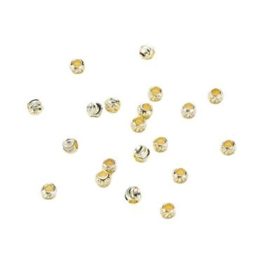 Imagem de Brincos e Colar com 20 Pingentes Folheados a Ouro 18k - Kit DIY, 3mm-5