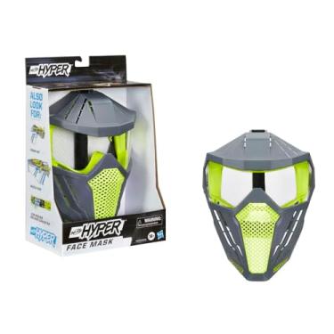 Imagem de NERF Hyper Face Mask -- Breathable Design, Adjustable Head Strap, Green Team Color -- Gear Up Hyper Battles -- for Teens, Adults