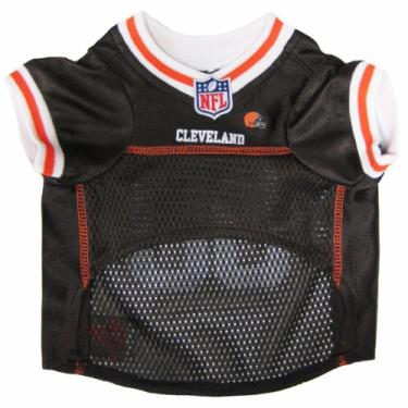 Imagem de Camiseta NFL Cleveland Browns, camiseta pequena, roupa bonita para cães, gatos, filhotes, gatinhos e pequenos animais