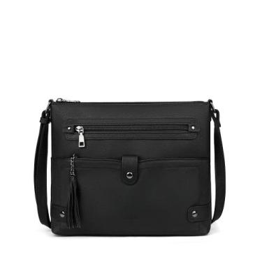 Imagem de Bolsa tiracolo FADEON Large para mulheres em couro impermeável