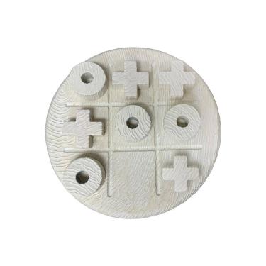 Imagem de Peça Decorativa Jogo da Velha em Cimento Branco 18cm TMN3018 BTC