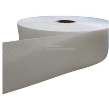 Imagem de Entretela Plástica para Confecção de Cortinas - Largura 10 Cm - Cor Branca - Rolo com 15 Metros