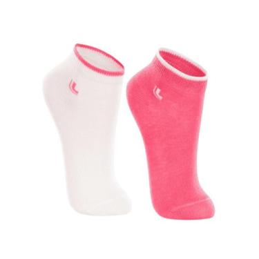 Imagem de Meia Lupo Cano Curto Infantil 2835-088 C/2, Branco, Rosa, 24-29