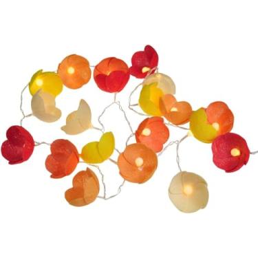 Imagem de Luminária de Flores Luz de Fada Amsterdã Laranja 20 LEDs 2.8m A PILHA