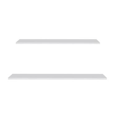 Imagem de Prateleira Flutuante Para Lavanderia Kit 2 Com Suporte Invisível Cp1 Yara Branco - Lumil