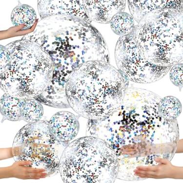 Imagem de Sratte 20 bolas infláveis de praia, vários tamanhos, PVC, piscina, festa, bola para meninos e meninas, adultos, ao ar livre, verão, praia, Havaí, lembrancinha de festa, piscina, água, praia, bolas de