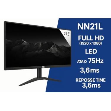 Imagem de Monitor Nn Led 21.5'' Fhd Widescreen Hdmi Vga Preto - 127/220v