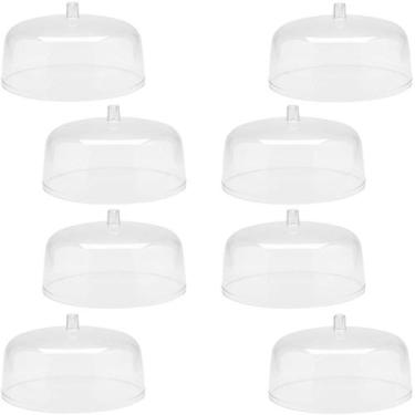 Imagem de Kit 8 Cúpulas para Prato de Bolo 30cm Padaria Tortas e Doces em Acríli