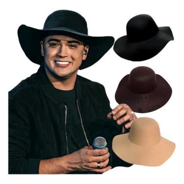 Imagem de Chapéu Feltro Caminhoneiro Cata Ovo Estilo Natanzinho Lima - NoBrand, 