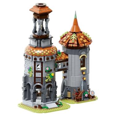 Imagem de dOvOb Architecture Medieval Watchtower Building Blocks Set - 1326PCS Construction House Mode Collectible Display Set for Adults and Teen