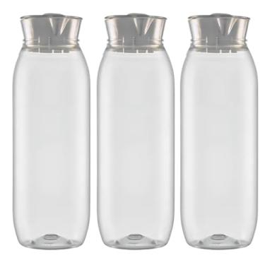 Imagem de 3 Jarras Garrafa De Água Suco Geladeira 1,5l Tampa Higiênica (Cinza)