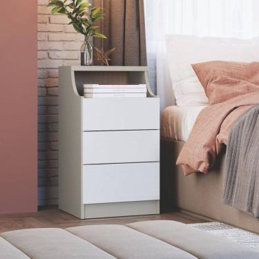 Imagem de Mesa de Cabeceira 3 Gavetas Elegance Blanc