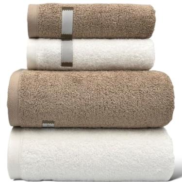 Imagem de Jogo De Toalha Algodão Egípcio Branca 4 Peças Banhão Gigante(BRANCO +