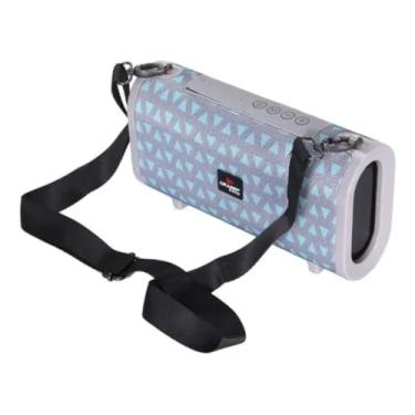 Imagem de Caixa De Som Grande Bluetooth Potente Portátil Celular Tws (Cinza Stampado)
