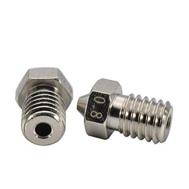 Imagem de 2 peças de impressora 3D de atualização M6 rosca bocal banhado a latão bicos resistentes ao desgaste para 1,75 mm V6 Hotend Titan Aero extrusora Prusa I3 MK3 MK3S Anycubic I3 Mega 3D impressora (2 x