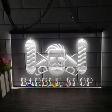 Imagem de Placa De Neon Led De Barbearia Aberta Tesoura Placa De Neon Barbearia Aberta Placa De Luz De Salão De Cabeleireiro Luz De Sinal De Neon Bem-vinda Led Luz De Neon Decoração, Q, 11.8"x7.9"