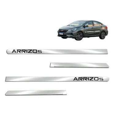 Imagem de Friso Lateral Arrizo 5 2019 2020 2021 2022 Kit Largo Cromado Espelhado