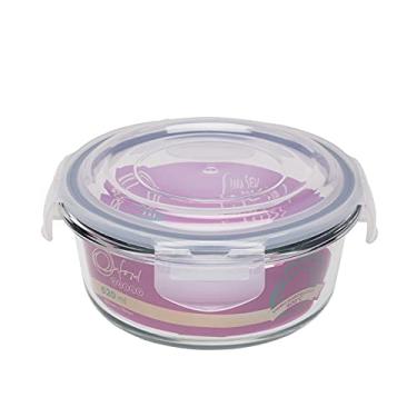 Imagem de Pote Hermético De Vidro Temperado C/Tampa - Chia - Redondo - 620ml - Oxford