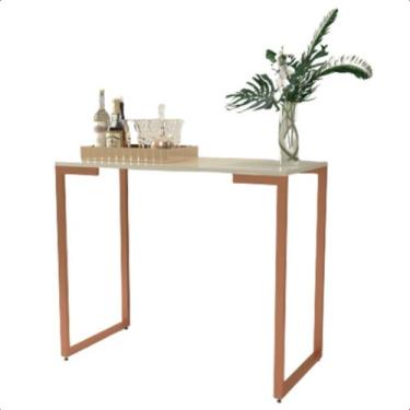 Imagem de Aparador Industrial Pé Cobre 90X30X76 - RDS Metalúrgica, Off-White