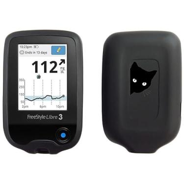 Imagem de SNK Capa de silicone Designed-BlackCat para Freestyle Libre 3 Freestyle Libre 2 (preto)