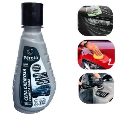 Imagem de Cera Automotiva Tira Riscado Colorida Prata Claro 250ml - perola