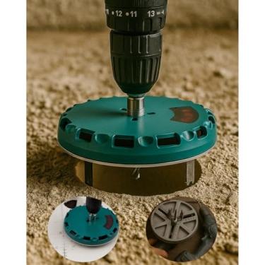 Imagem de Serra Copo Ajustável Tipo Bailarina para Madeira e Drywall, 45-130mm, com 3 Cortadores e Broca Guia