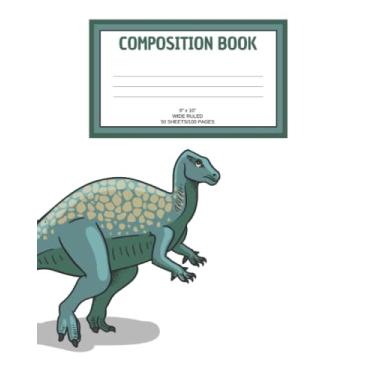 Imagem de Composition Book: Large dinosaur; wide ruled; 50 sheets/100 pages; 8" x 10"