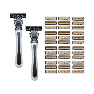 Imagem de Homens Mulheres 3 Camadas Clássico Manual Segurança Navalha Lâminas Su