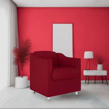 Imagem de Poltrona Bia Decorativa Reforçada Recepção Clinica Salão Sala De Estar Suede