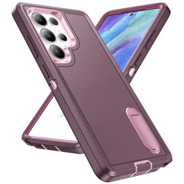 Imagem de Lunivop Capa compatível com Samsung Galaxy S25 Ultra de 6,86 polegadas 2025 com suporte integrado capa de proteção de grau militar resistente de corpo inteiro para Samsung S25 Ultra capa roxa