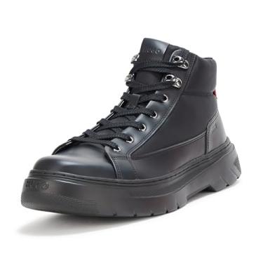 Imagem de HUGO Bota masculina Urian com cadarço, Brilho preto, 44