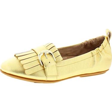 Imagem de FitFlop Womens Allegro/Frankie Fringe Ballet Flat Shoes, Gold, US 9