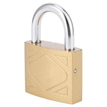 Imagem de Yctze Cadeado Externo Doméstico Com 3 Teclas - Cadeado de Ferro de Latão Espesso Médio para Portas e Armários - de Segurança para Uso Doméstico e Ao Ar Livre (50mm)