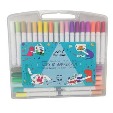 Imagem de Canetinhas Colorida Caneta Marcadora Ponta dupla Colorido Mark Pen 24,