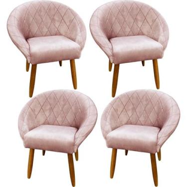 Imagem de Kit 4 Poltronas Ibiza para Escritório Sala de Estar Decorativa Cadeira