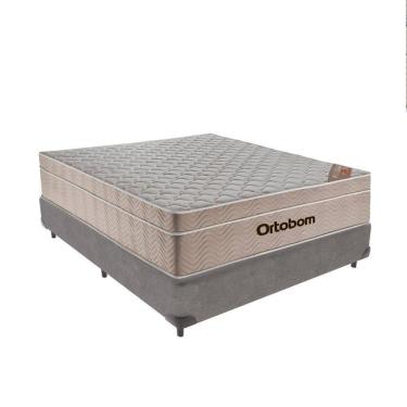 Imagem de Cama + Box Airtech Colchão Ortobom Viúva 128cm Cinza